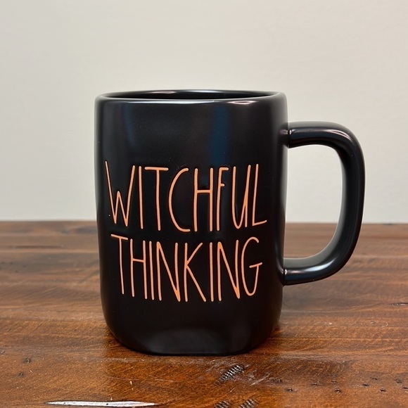 Rae Dunn • “Witchful Thinking” Black Halloween Mug - Picture 1 of 8